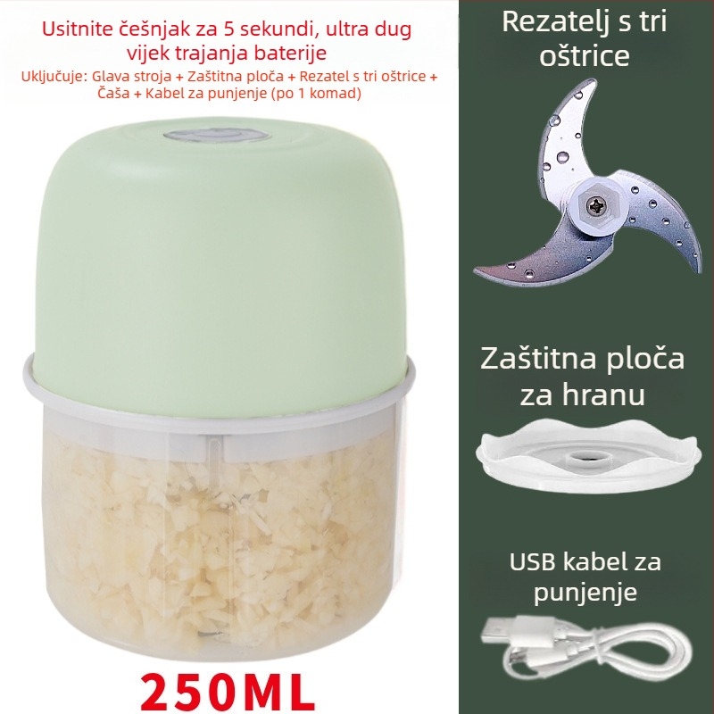 Kompaktni alat za pritiskanje češnjaka i pasiranje, ručni kućanski alat za pastu od češnjaka
