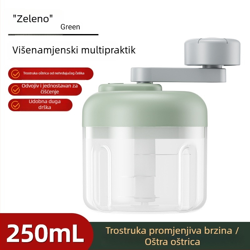 Mini prijenosni ručni mljevač češnjaka i alat za guljenje s tri razine podešavanja za pastu od češnjaka