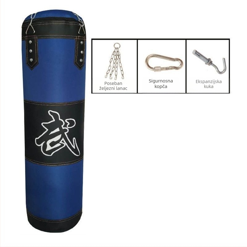 Viseći boksački sandbag za sanda i taekwondo - prava koža, kućna fitness oprema