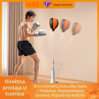 Boxerska lopta za reakciju s pomičnom vrećom od pijeska – uspravna oprema za treniranje refleksa