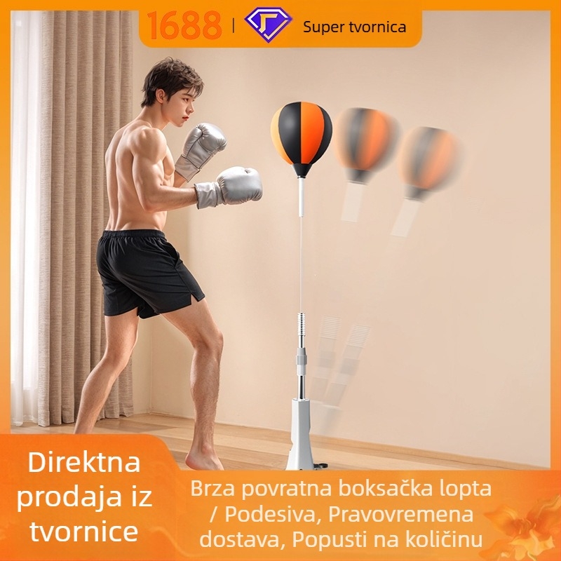 Boxerska lopta za reakciju s pomičnom vrećom od pijeska – uspravna oprema za treniranje refleksa