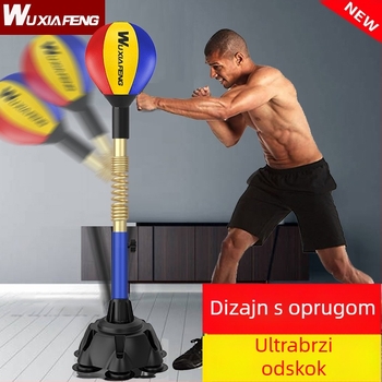 Vertikalna boksačka lopta brzine s ciljem za reakciju, za kućnu upotrebu, za odrasle i djecu, fitness oprema