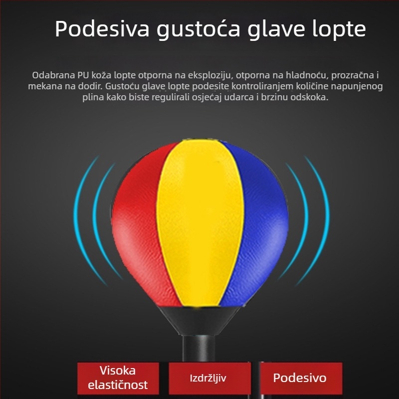 Vertikalna boksačka lopta brzine s ciljem za reakciju, za kućnu upotrebu, za odrasle i djecu, fitness oprema