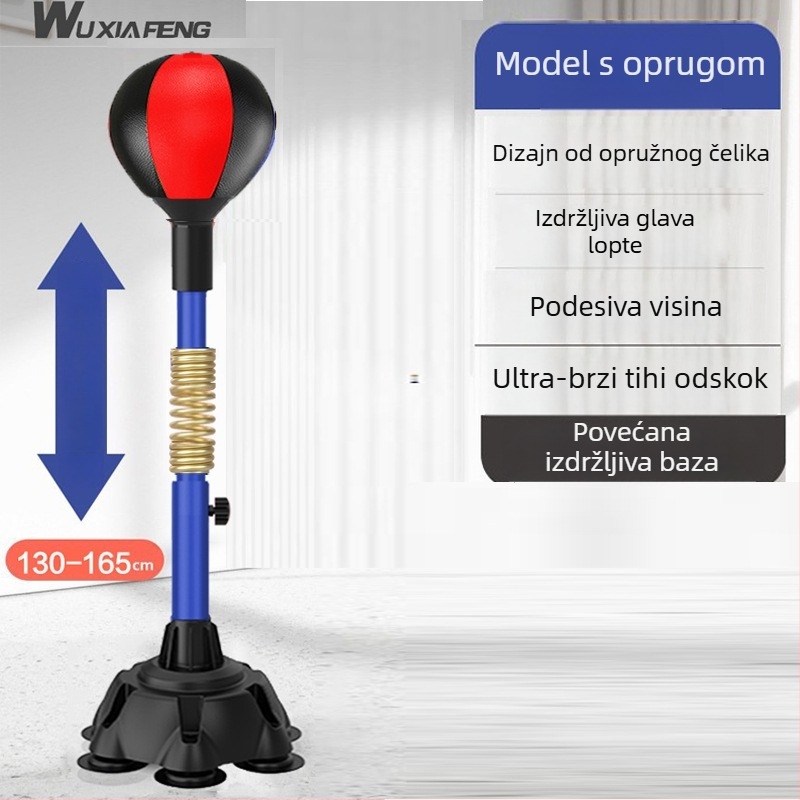 Vertikalna boksačka lopta brzine s ciljem za reakciju, za kućnu upotrebu, za odrasle i djecu, fitness oprema