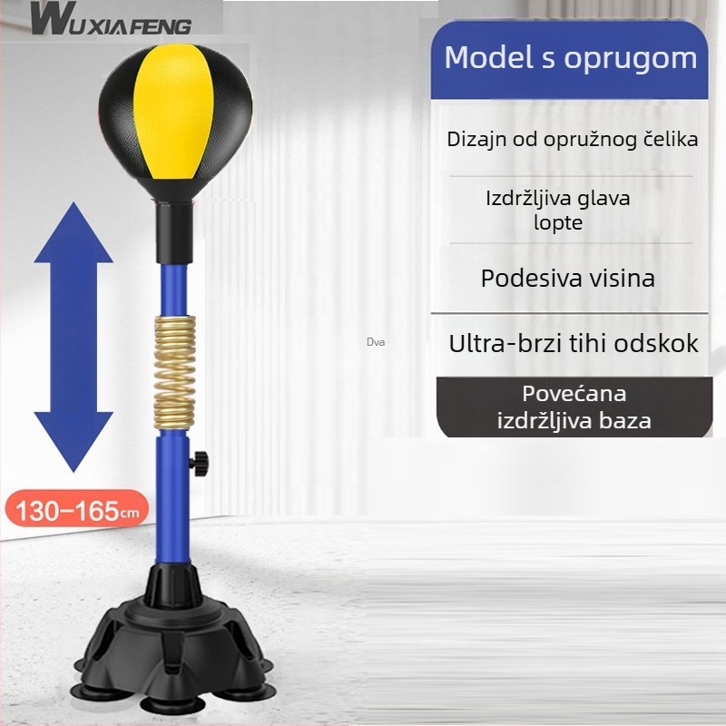 Vertikalna boksačka lopta brzine s ciljem za reakciju, za kućnu upotrebu, za odrasle i djecu, fitness oprema