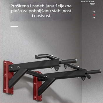 Kućni uređaj za zgibove s montažom na zid, perforirani nosač, zidne vodoravne i paralelne šipke, držač za vreće s pijeskom – fitness oprema