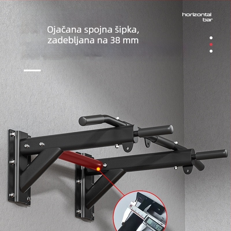 Kućni uređaj za zgibove s montažom na zid, perforirani nosač, zidne vodoravne i paralelne šipke, držač za vreće s pijeskom – fitness oprema