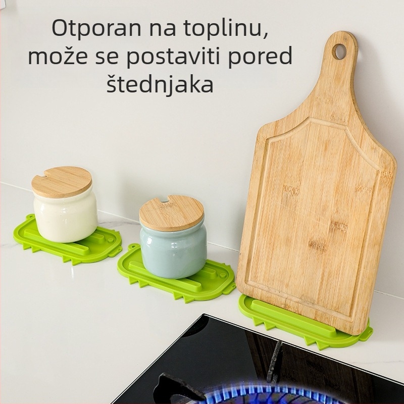 Silikonska podložka za skladištenje poklopaca i odvodna podloga za daske, kuhinjska izolacijska podloga, protivklizna odvodna podloga