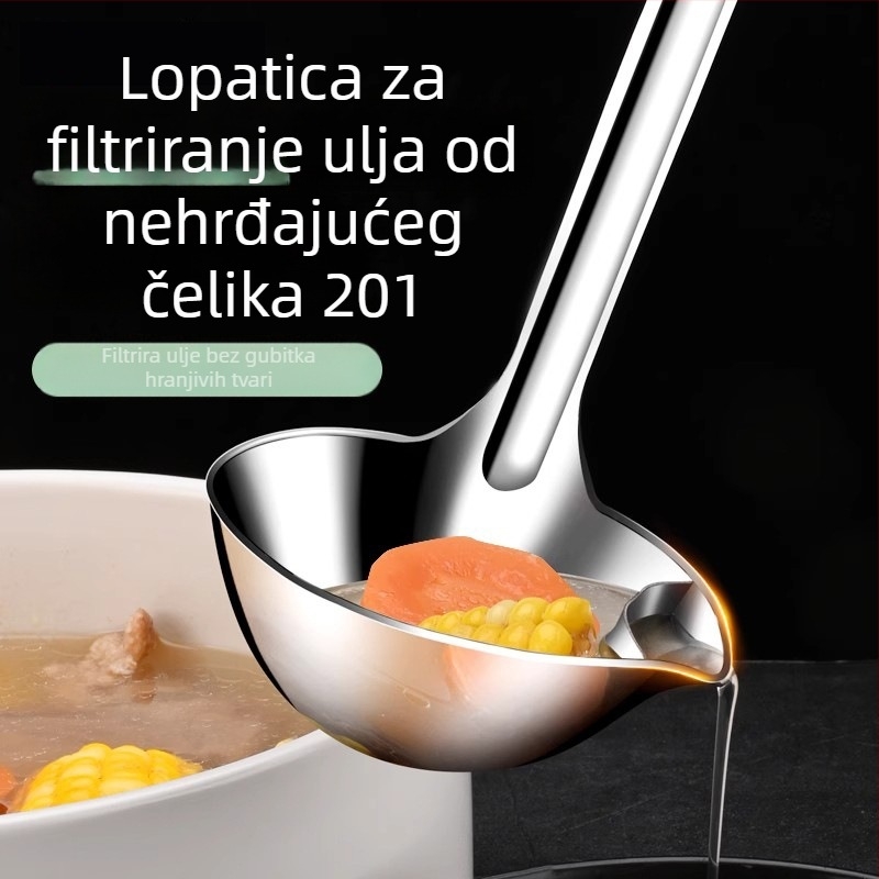 Žlica za odvajanje ulja i cjedilo za juhu, nehrđajući čelik