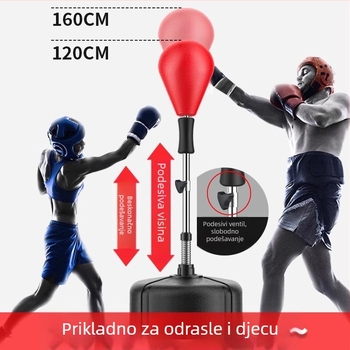 Boxing brzinska lopta s ciljem reakcije, oprema za trening, vertikalni slobodno stojeći vrećasti sandbag za kućnu upotrebu