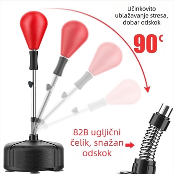Boxing brzinska lopta s ciljem reakcije, oprema za trening, vertikalni slobodno stojeći vrećasti sandbag za kućnu upotrebu