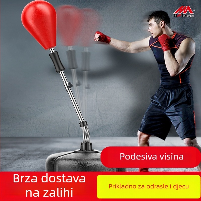 Boxing brzinska lopta s ciljem reakcije, oprema za trening, vertikalni slobodno stojeći vrećasti sandbag za kućnu upotrebu