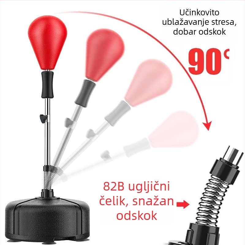 Boxing brzinska lopta s ciljem reakcije, oprema za trening, vertikalni slobodno stojeći vrećasti sandbag za kućnu upotrebu