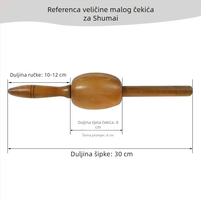Drveni čekić za shumai i valjak za tijesto, profesionalni kuhinjski alat