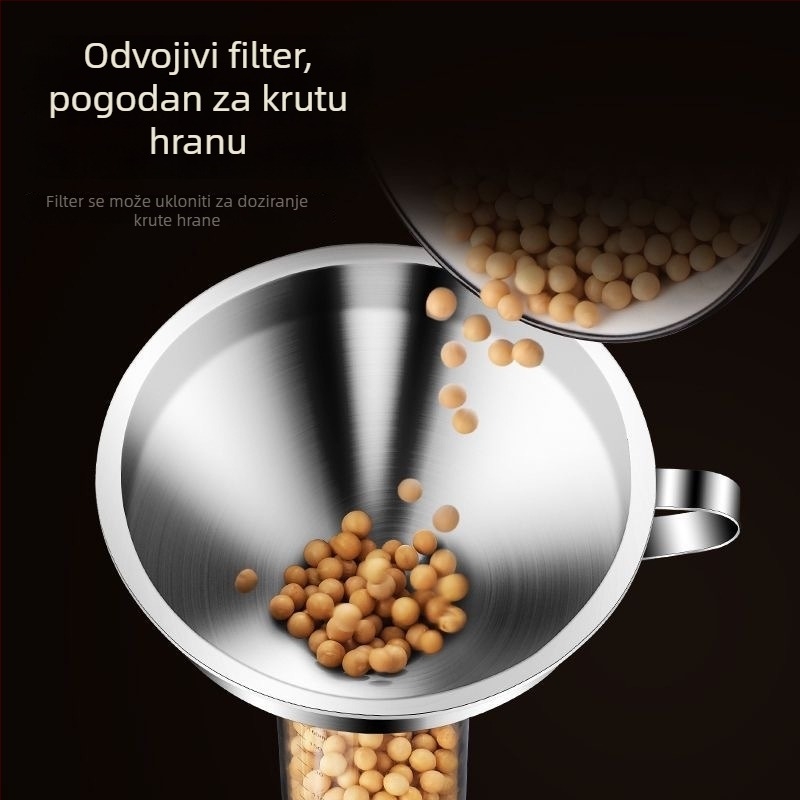 Set za posluživanje vina od nehrđajućeg čelika 316 za kućnu upotrebu — veliki promjer, žlica i lijevak
