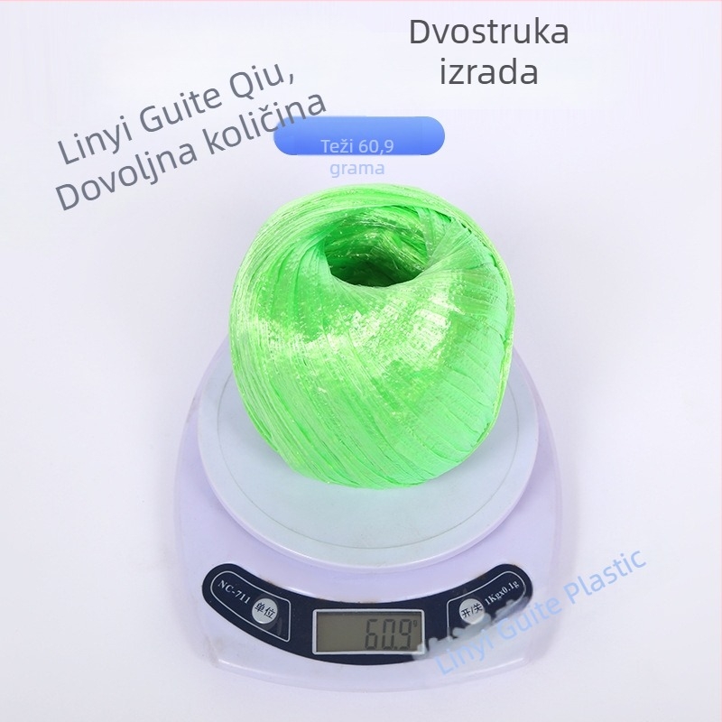 80 g pjenasti novi materijal za vezivanje užeta za pakiranje, duljina 50-90 m, širina 35 mm, nosivost 25 kg, polipropilen, boje bijela, žuta, crvena, zelena, plava