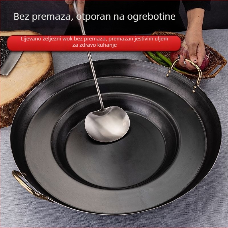 Neprijanjajući tiganj za prženje krumpira – plosni tiganj
