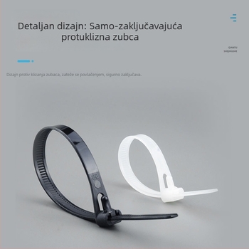 Friendship Otpuštajuće najlonske zip-veze za kabel, podesive trake za električne instalacije, bijelo/crne, 4x150mm / 5x200mm / 5x300mm, 100 komada u pakiranju