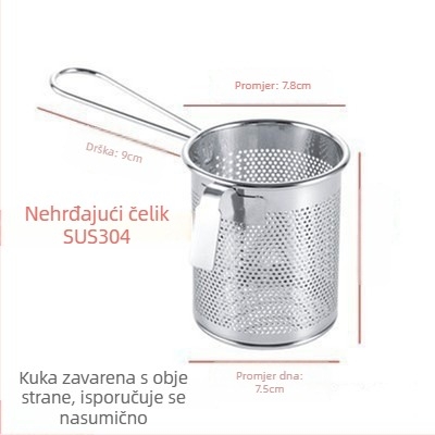 Sito od nehrđajućeg čelika s kukom – višenamjensko cjedilo za tjesteninu i kuhanje u loncu