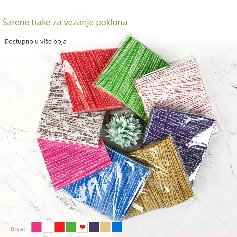 Šarene žičane vezice za pečenje — vrećice za kruh i tost, kraft papir, trake za zatvaranje hrane