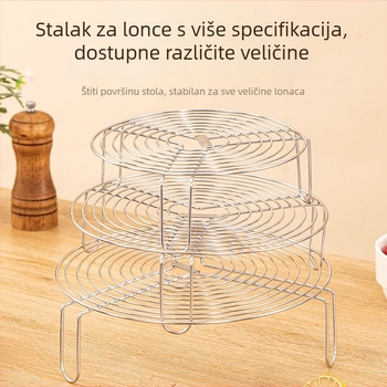 Stalak za para od nehrđajućeg čelika 304 s visokim nogama, kućna upotreba, za parenje peciva, jela i povrća