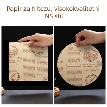 Papir za apsorpciju ulja za air fryer, papir za pečenje u pećnici, otporan na visoke temperature