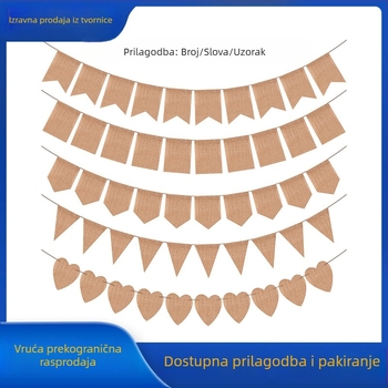 Prilagodljive zastavice: zastavice s repom (swallowtail), trokutaste, kvadratne, štitne i srcolike; bannere i viseće party dekoracije