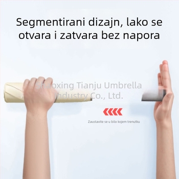 Tianju automatski 3‑dijelni sklopivi kišobran s UV zaštitom, vinil tkanina, ultra lagan i prenosiv