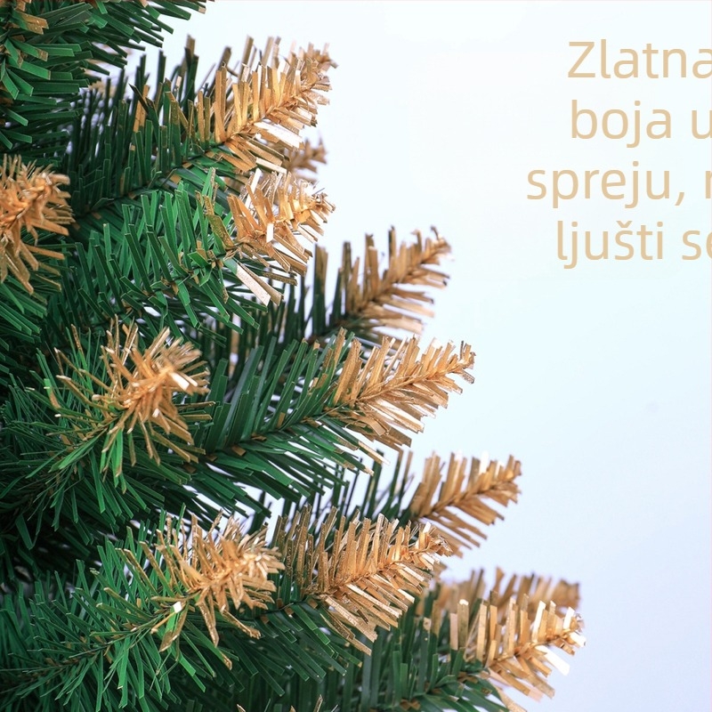 2026 Mini PVC božićno drvce s zlatnim premazom za stolnu dekoraciju