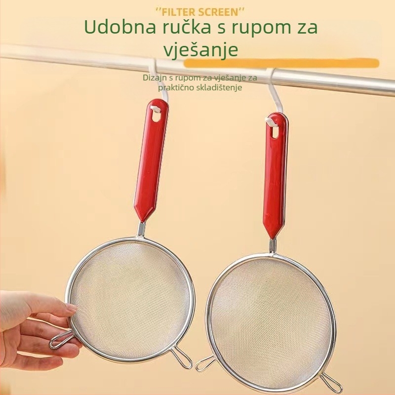 Sito od nehrđajućeg čelika za brašno s ručnim filtriranjem za sojino mlijeko, dječju hranu i pečenje