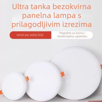 LED ultra-tanki bezokvirni kvadratni panel za plafon s prilagodljivim otvorima