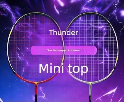Raketa za badminton od karbonskih vlakana, potpuno karbonska konstrukcija, brz ofenzivni tip, za kućnu trening, za početnike i srednje napredne igrače