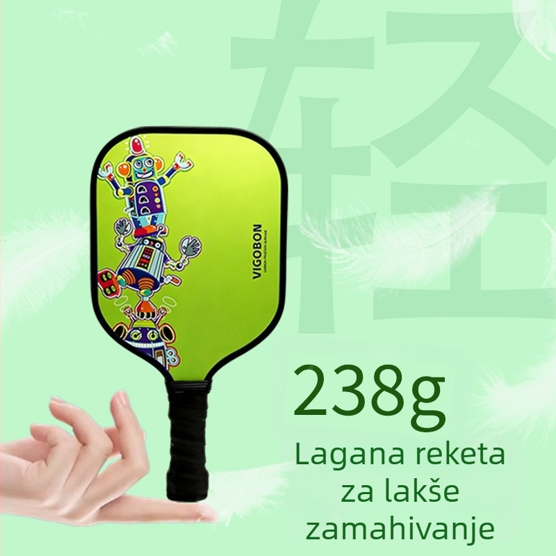 Reket za pickleball od vlaknastog stakla s dizajnom saća, lagan i prijenosan za vanjske sportove