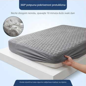 Antibakterijski presvlač od pamuka, prešivani, tip fitted sheet, debeli prekrivac za madrac i protuklizni zaštitnik s potpunim pokrivanjem madraca