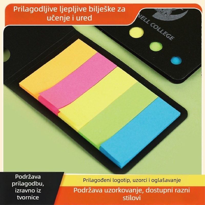 3D papirnate ciglice bilješke set – crtani dizajn, crna kartica, za učenje, ured i dnevnik