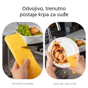 Nova duga apsorpcijska traka od drvene celuloze i pamuka, u stilu crtanog filma, za umivaonik i kuhinjski pult.