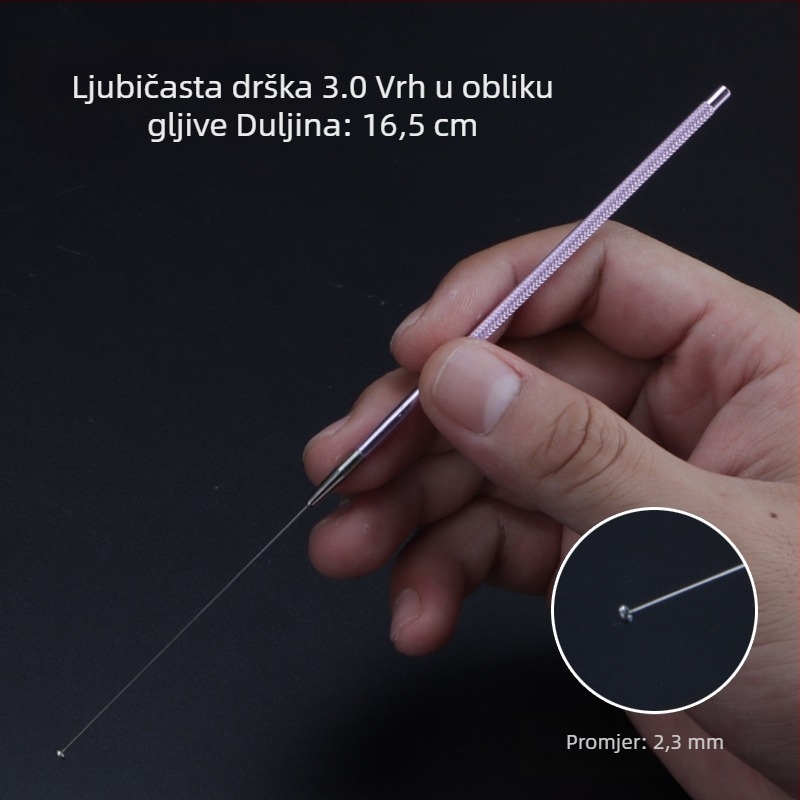 ALJ6 Profesionalni set alata za čišćenje uha s aluminijskom drškom, veliki i mali ušni pribor, žlica za uši s gljiva glavom, štapići za uši