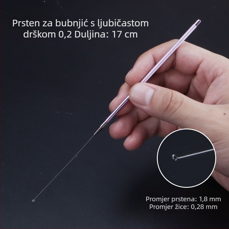 ALJ6 Profesionalni set alata za čišćenje uha s aluminijskom drškom, veliki i mali ušni pribor, žlica za uši s gljiva glavom, štapići za uši