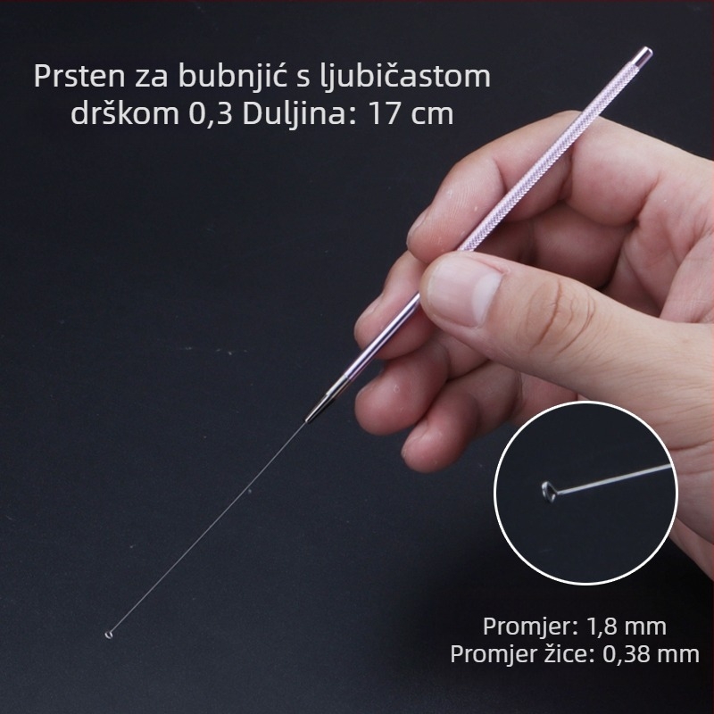 ALJ6 Profesionalni set alata za čišćenje uha s aluminijskom drškom, veliki i mali ušni pribor, žlica za uši s gljiva glavom, štapići za uši
