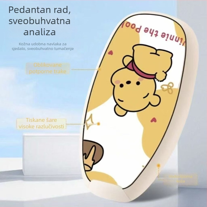 Navlaka za sjedalo električnog vozila – slatka crtani dizajn, univerzalna za sve sezone, zaštita od kiše i sunca, debeli kožni jastučić za sjedalo