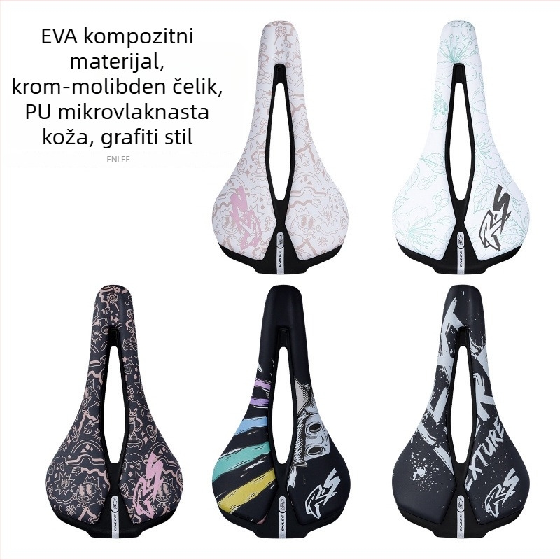 ENLEE prilagođena sjedala za bicikl, sklopiva za cestovni bicikl, prozračan dizajn s izrezima, ultralagana EVA
