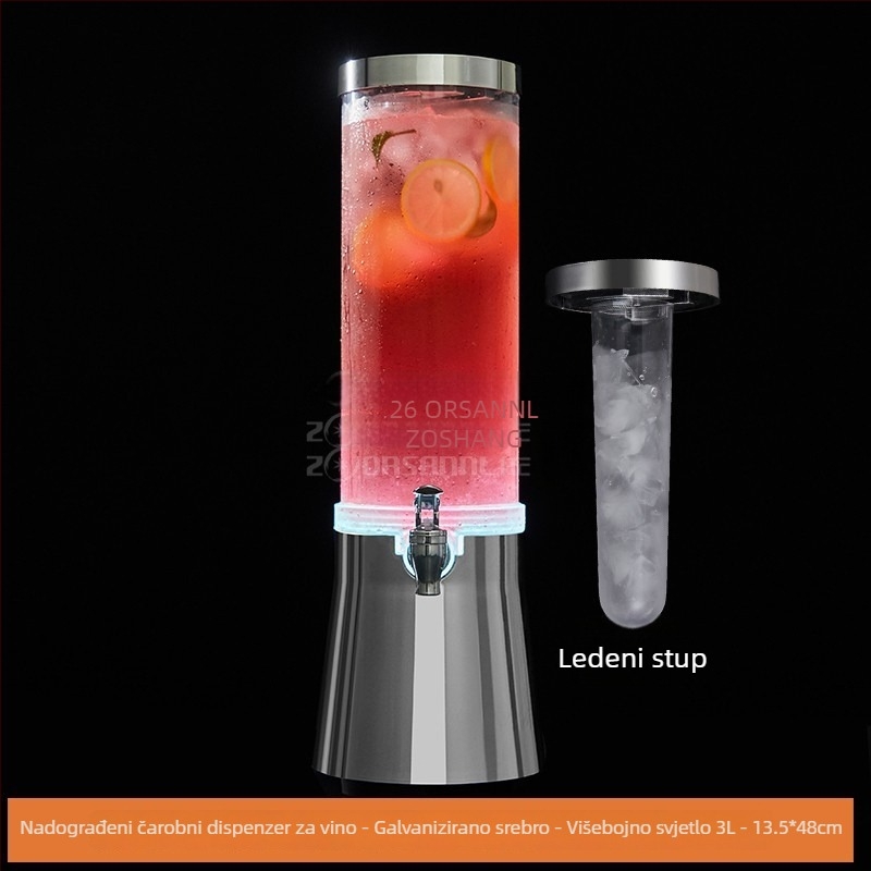 3 L LED osvijetljeni mini keg za bar s čepom