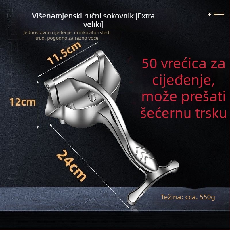 Ručni odšťavivač voća za nar, limun, naranču i šećernu trsku