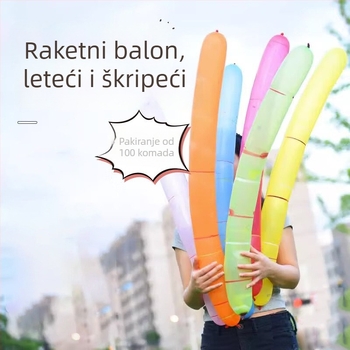 Deblji raketni baloni koji lete i proizvode zvuk – latex baloni 10 inča dugog oblika za igru na otvorenom