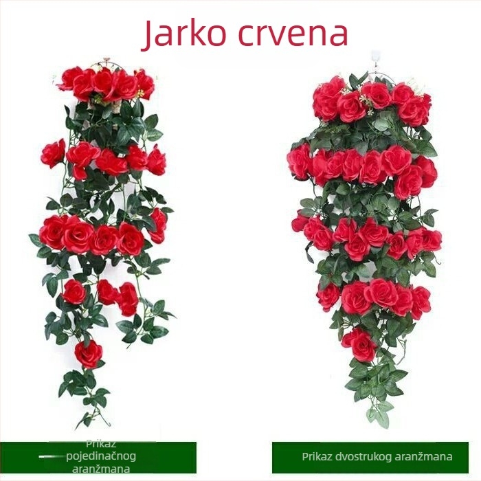 Umjetna ruža – zidna dekoracija od svile, vijenca od cvijeća za dnevni boravak i vjenčanja