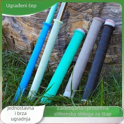 Kovčeg ručnog dijela od silikona za štap za ribolov, silikonska navlaka ručke, traka za upijanje znoja, luminozna, produžena i debela drška s kostima zmaja