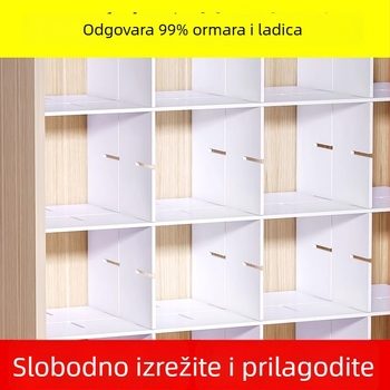 Unutarnji dijeljivi polic za garderobu s osam pretinaka za organizaciju prostora