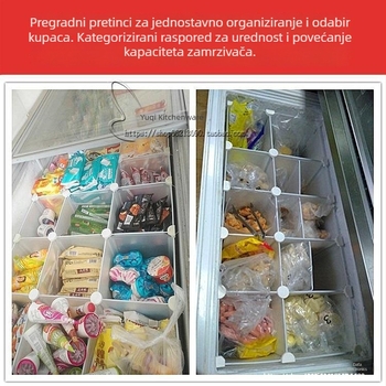 Podignuti dijeljivač slojeva za otok frižider, unutarnji sloj dijeljaka, mrežni panel