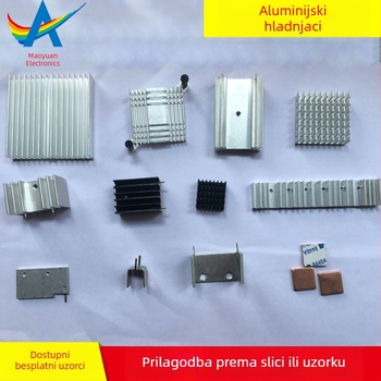 Ljepljeni aluminijski hladnjak za čipove i matične ploče; za napajanje s prekidačem; dvostrani aluminijski list za toplinski prijenos