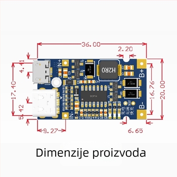 Automatski modul za napajanje s boost/buck regulacijom za 12,6V litijsku bateriju, LiFePO4 8,4V, 1–5S ploča brzog punjenja